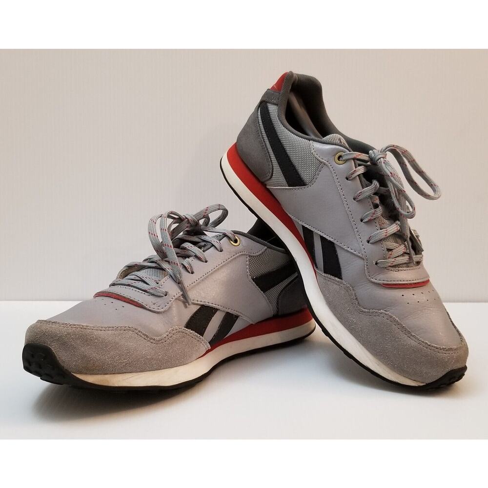 Size 10 Reebok Classic Harman Run FV6879 Gray Black Red Boost 80's Retro Vintage